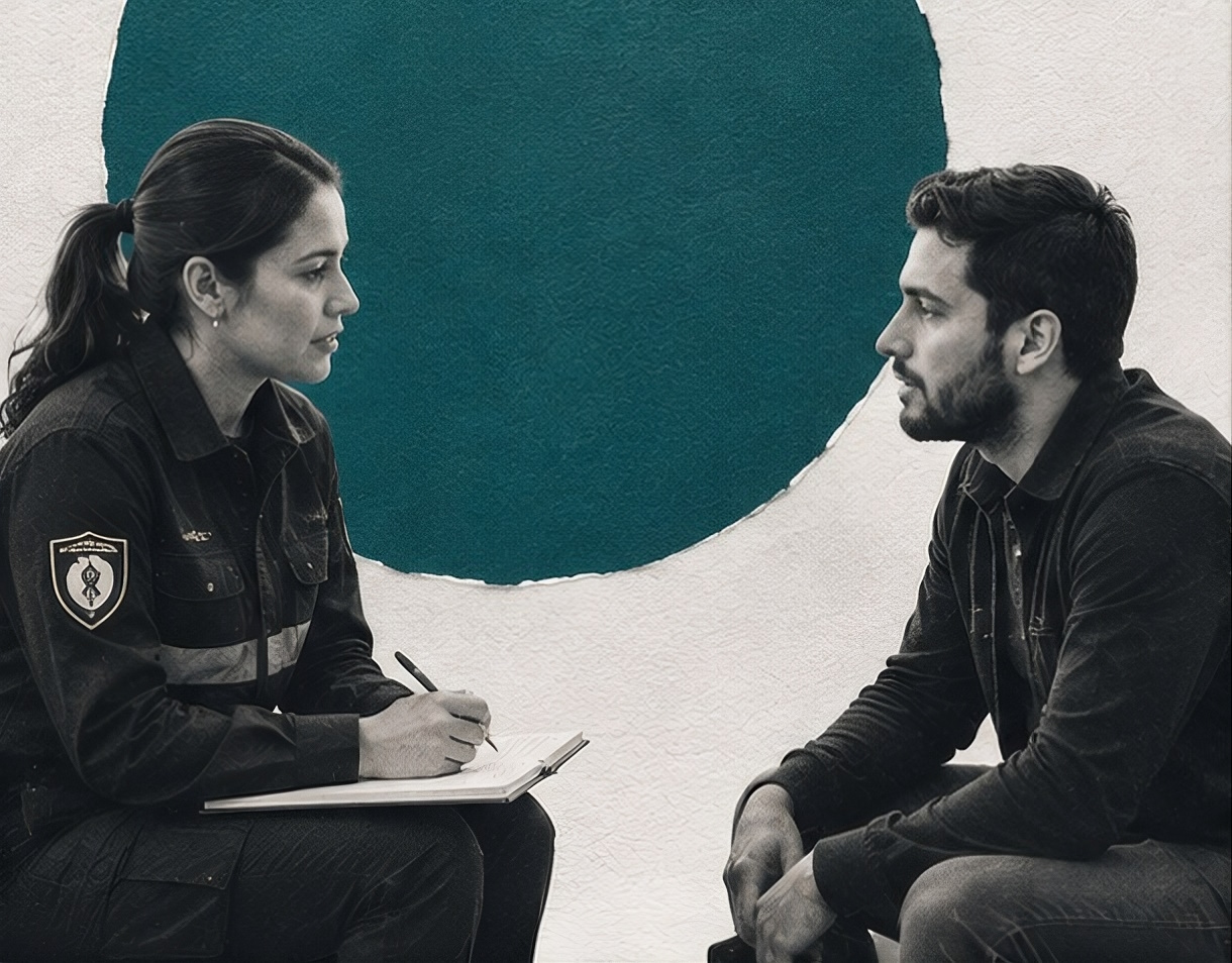 Entrevista de selección de personal para un cargo de seguridad privada